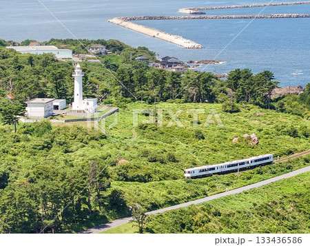 空撮「青森県」種差海岸空撮　夏 133436586