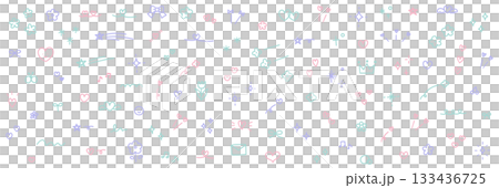 手書きの飾りイラストのベクターイラストセット。手描き、星、花、落書き、ハート、キラキラ 133436725