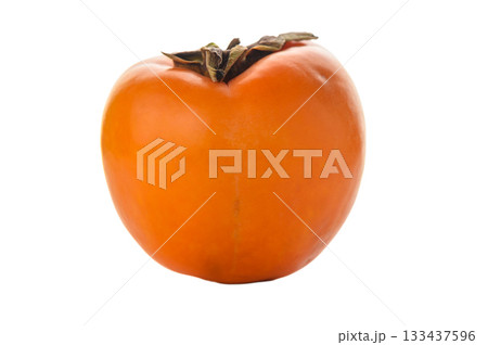 Appetizing persimmon isolated on white background 133437596