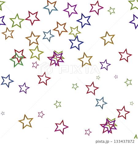 Seamless pattern stars confetti. Color birthday party consept. 133437872