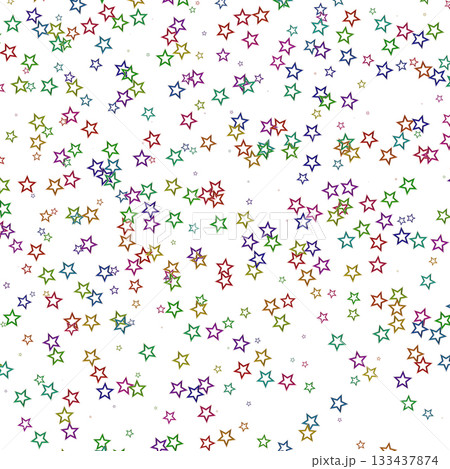 Seamless pattern stars confetti. Color birthday party consept. 133437874
