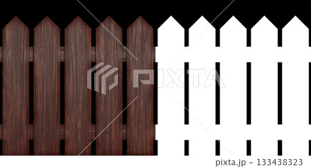 Abstract texture of garden fence. Grunge filter. 133438323