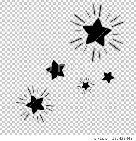 黒色のキラキラ光る星 黒色のキラキラ光る星 133438448