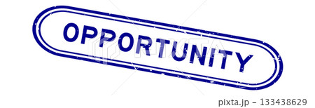 Grunge blue opportunity word rubber seal stamp on white background Grunge blue opportunity word rubber seal stamp on white background 133438629