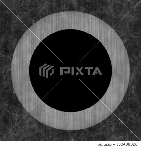 Realistic Illustration of metal porthole of round shape. Grunge filter. Realistic Illustration of metal porthole of round shape. Grunge filter. 133438826