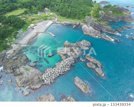 空撮「青森県」種差海岸空撮 夏 空撮「青森県」種差海岸空撮 夏 133439334
