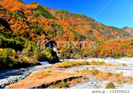 早栄橋／早川より上流(早川大橋)方向を望む(山梨県早川町)【2025.11】 133439522