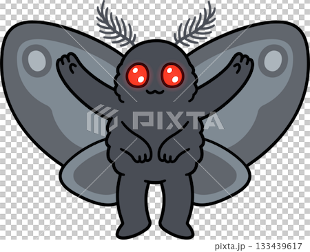 Mothman cute cartoon monster drawing 133439617