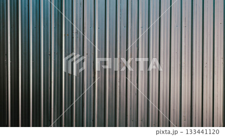 Corrugated Metal Wall Texture For Background And Industrial Design Use 133441120