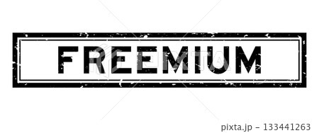 Grunge black freemium word square rubber seal stamp on white bacckground Grunge black freemium word square rubber seal stamp on white bacckground 133441263