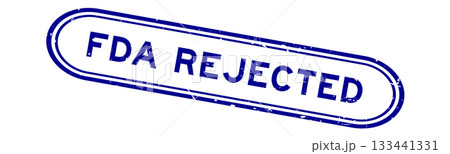 Grunge blue FDA rejected word rubber seal stamp on white background Grunge blue FDA rejected word rubber seal stamp on white background 133441331