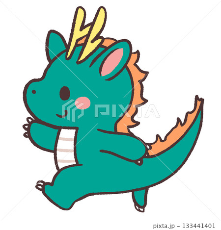 走る龍のイラスト 133441401