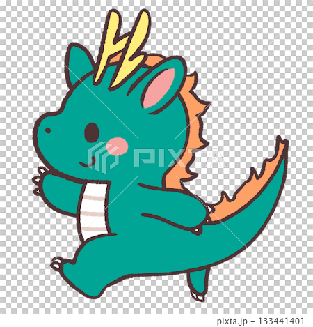 走る龍のイラスト 133441401