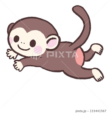4本足で走るサルのイラスト 133441567