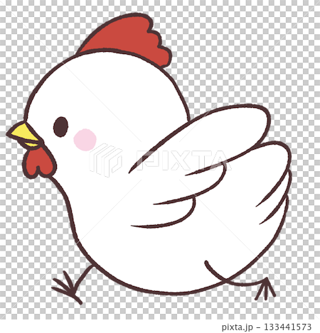 Illustration of a running chicken Illustration of a running chicken 133441573