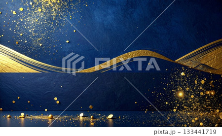 青い和紙の背景素材 133441719