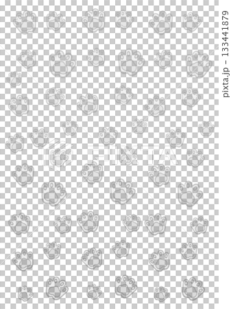 爪印水彩垂直版圖案(灰色) 爪印水彩垂直版圖案(灰色) 133441879