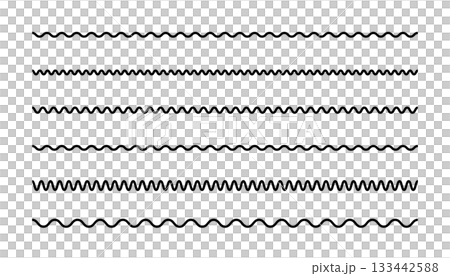 Simple wavy line vector illustration set Black simple vector wavy line Simple wavy line vector illustration set Black simple vector wavy line 133442588