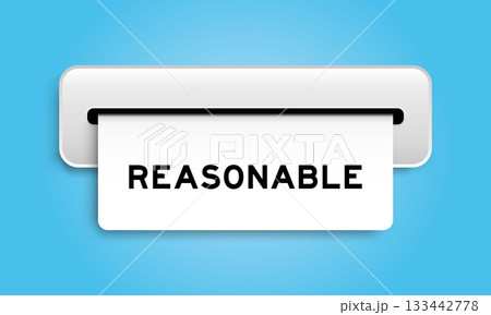 White coupon banner with word reasonable from machine on blue color background White coupon banner with word reasonable from machine on blue color background 133442778