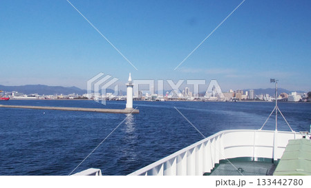 キッラキラ瀬戸内海、広島港フェリー旅 キッラキラ瀬戸内海、広島港フェリー旅 133442780