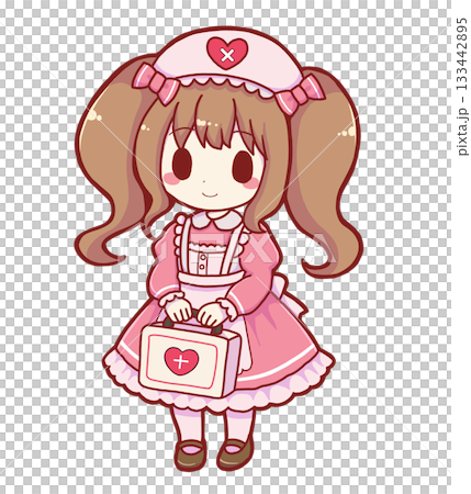 Medical Lolita girl holding a medicine box Medical Lolita girl holding a medicine box 133442895
