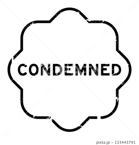 Grunge black condemnedd word square rubber seal stamp on white background Grunge black condemnedd word square rubber seal stamp on white background 133443791