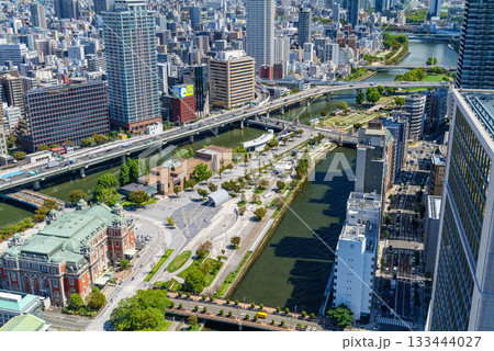淀屋橋スカイテラスから なにわ三橋 天満橋､天神橋､難波橋と中之島公園 2025年9月19日 133444027