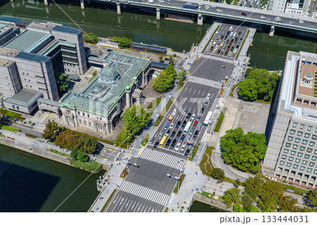 淀屋橋スカイテラスから中之島 御堂筋と日本銀行大阪支店旧館 2025年9月19日 133444031