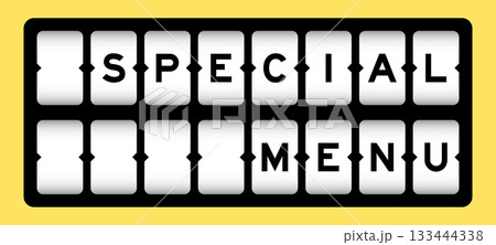 Black color in word special menu on slot banner with yellow color background Black color in word special menu on slot banner with yellow color background 133444338