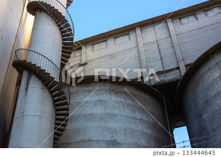 Industrial Silos at Cement Processing Facility 133444645