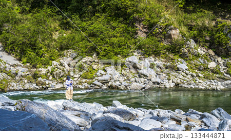 徳島県大歩危の風景 133444871