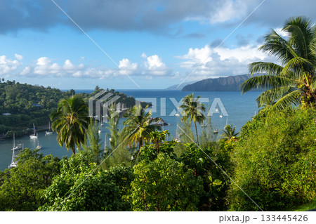 Atuona Bay in Hiva Oa, Marquesas Islands, French Polynesia 133445426