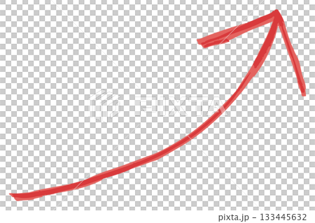 Hand-drawn red arrow illustration vector Hand-drawn red arrow illustration vector 133445632