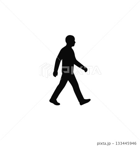 man walking silhouette male person figure isolated on white background man walking silhouette male person figure isolated on white background 133445946