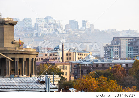 Opera Theatre in Yerevan city in smoggy morning Opera Theatre in Yerevan city in smoggy morning 133446817