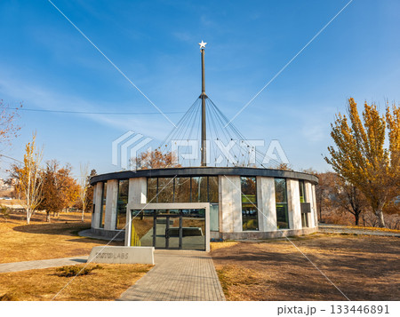 A large building with a dome on top and a star on top of it 133446891