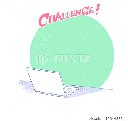 机の上のノートパソコン CHALLENGE! 机の上のノートパソコン CHALLENGE! 133448254
