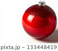 Shiny red christmas ornament ball 133448419
