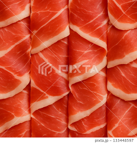 生ハムスライスのシンプルテクスチャ背景 生ハムスライスのシンプルテクスチャ背景 133448597