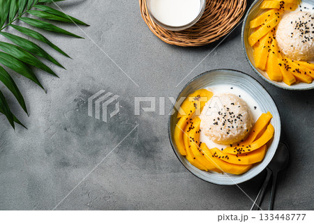 Mango Sticky Rice with coconut milk Mango Sticky Rice with coconut milk 133448777