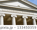 Romanian Athenaeum Building Facade with Classical Columns 133450359