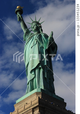 ニューヨーク冬の街並みとクリスマスイルミネーション観光風景、自由の女神、9.11メモリアル、地下鉄 133451234