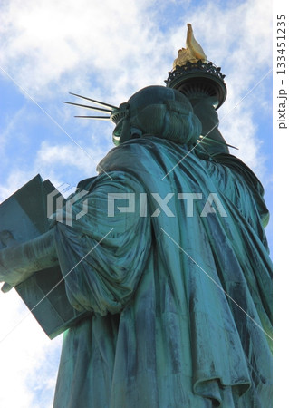 ニューヨーク冬の街並みとクリスマスイルミネーション観光風景、自由の女神、9.11メモリアル、地下鉄 133451235