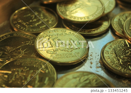 ニューヨーク冬の街並みとクリスマスイルミネーション観光風景、自由の女神、9.11メモリアル、地下鉄 133451245