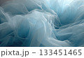 Light Blue Tulle Gentle Ripples Layered Depth Soft Ethereal Fabric Texture Background 133451465