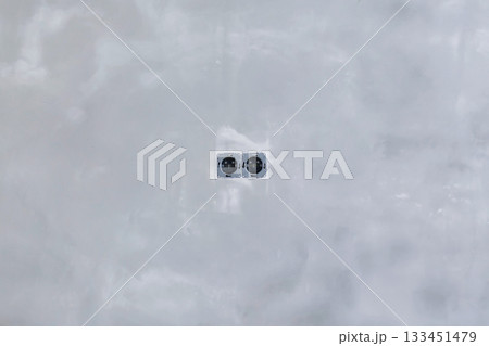 electric wires in the socket box on wall electric wires in the socket box on wall 133451479