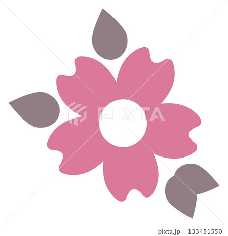A pink flower with a grey stem A pink flower with a grey stem 133451550