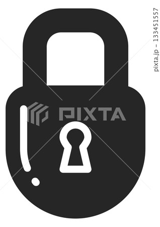 A black and white image of a lock with a keyhole 133451557