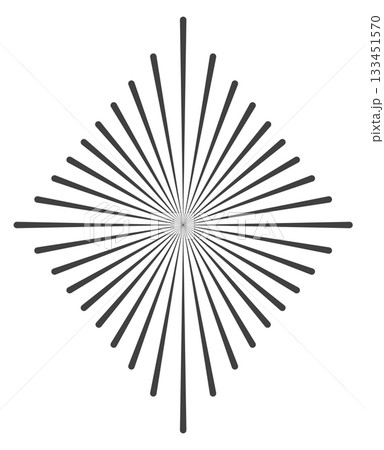 A black and white image of a star with a diamond shape 133451570