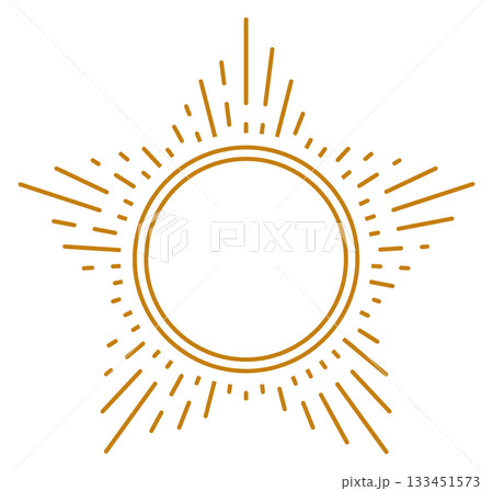 A yellow sun with rays of light coming out of it A yellow sun with rays of light coming out of it 133451573